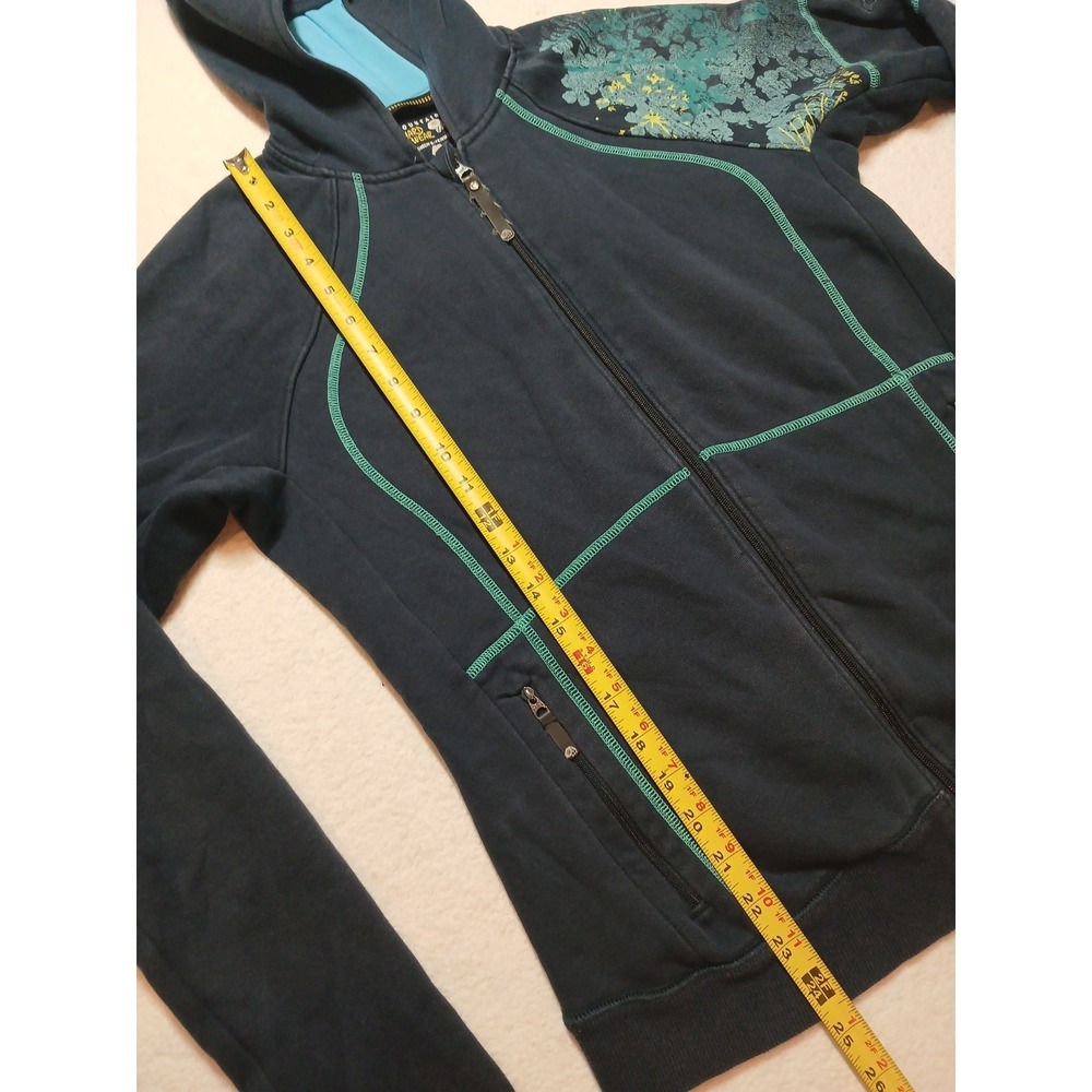 Mountain Hardwear Womens Full Zip Hooded Jacket Blue Graphic Floral Med - Picture 5 of 7